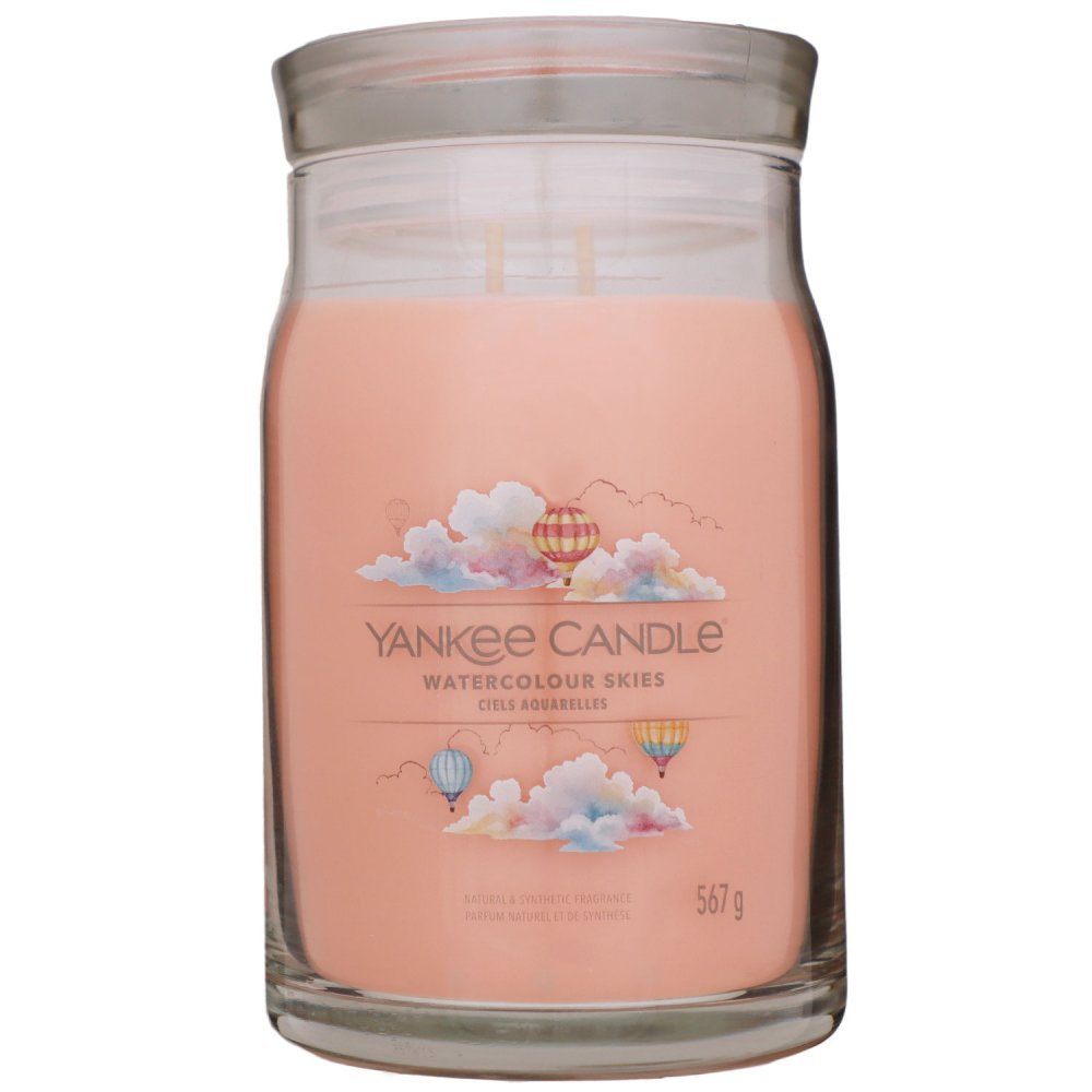 Yankee Candle Watercolour Skies 2 Docht Duftkerze im Glas 567 g Housewarmer