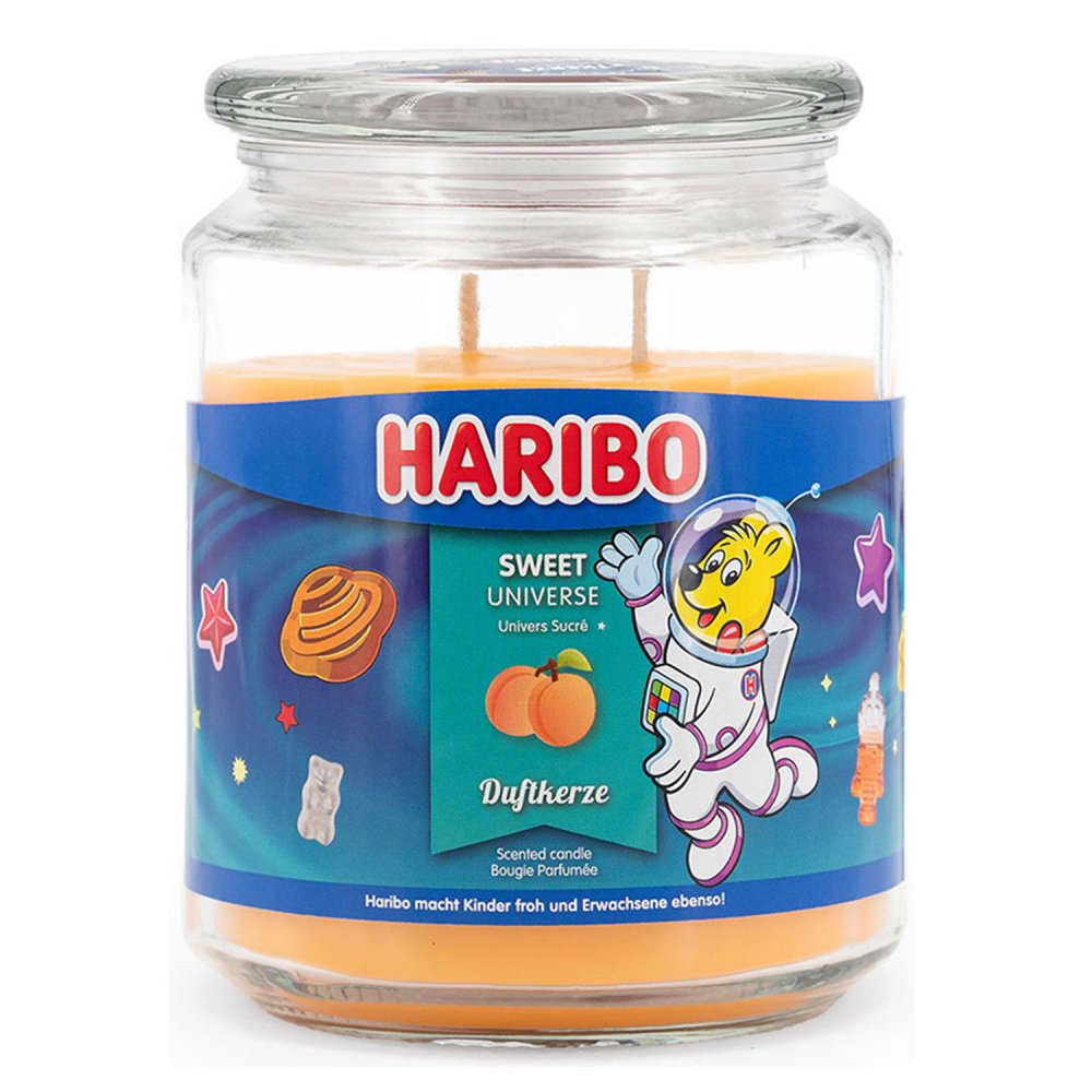 Haribo Sweet Universe 510 g Gummibären Duftkerze im Glas