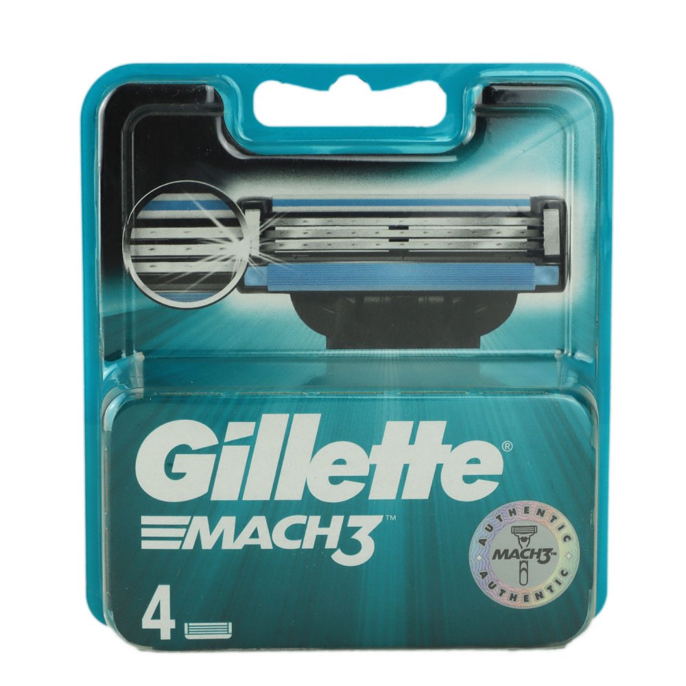 4 Gillette Mach3 Rasierklingen 4er Klingen Ersatzklingen Herrenklingen