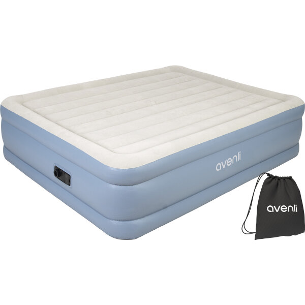 Avenli selbstaufblasende Luftmatratze / Luftbett 203 x 152 x 46 cm mit eingebauter Pumpe
