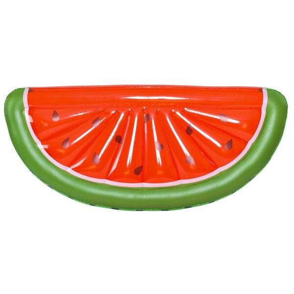 SunClub Luftmatratze Riesen-Melone 180 x 77 cm - aufblasbare Wasserliege und Schwimmliege fuer Pool, Strand und See