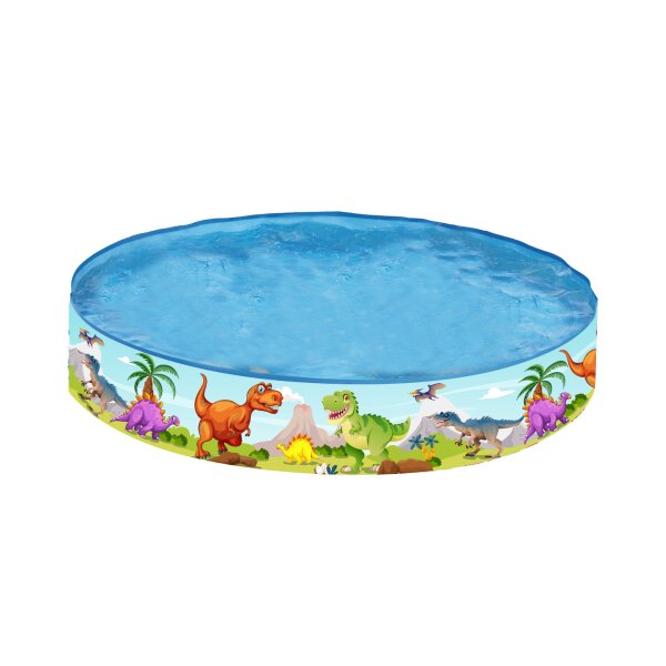 SunClub Planschbecken Dinosaurier Rundpool Ø 180 x 40 cm mit fester Seitenwand