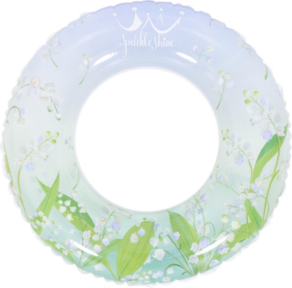SunClub Schwimmring Blume Ø 90 cm aufblasbar mit Sicherheitsventil aus strapazierfaehigem Vinyl - Schwimmreifen fuer Pool und Strand