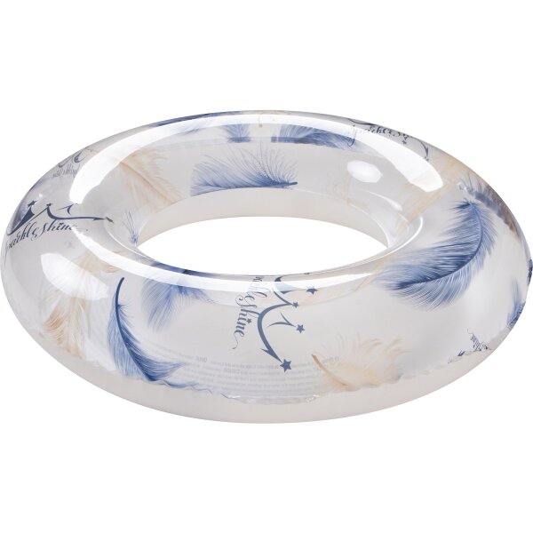 SunClub Schwimmring blau-weiss Ø 90 cm aufblasbar mit Sicherheitsventil - Schwimmreifen in 2 Designs sortiert fuer Pool und Strand