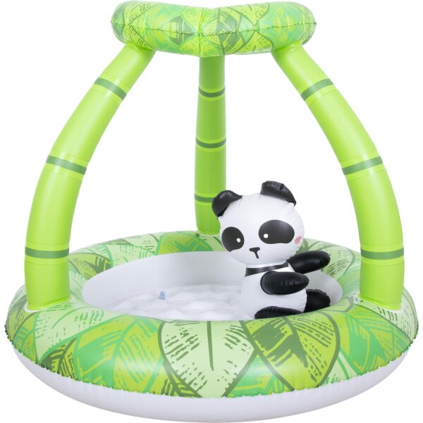 SunClub Baby-Planschbecken „Panda“ aufblasbar mit Sonnendach – Kinderpool rund Ø 98 x 80 cm