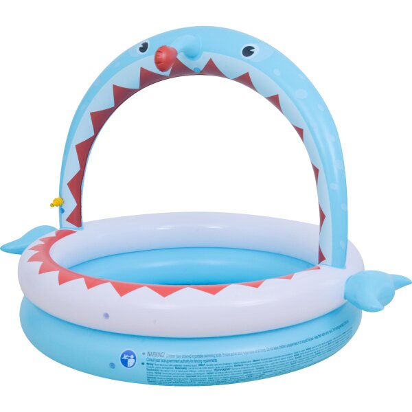SunClub Planschbecken Laternenfisch 163 x 124 x 115 cm mit Wassersprüher und Gartenschlauchanschluss