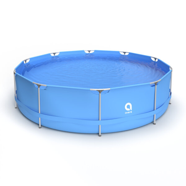 Avenli Frame Pool 360 x 76 cm, Aufstellpool rund, ohne Pumpe, blau