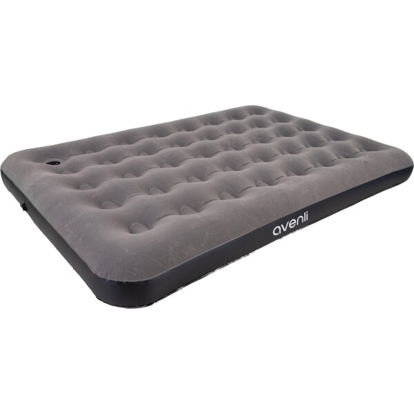 Avenli Luftmatratze Camping CloudCoil grau eingebaute Fußpumpe 191x137x22cm