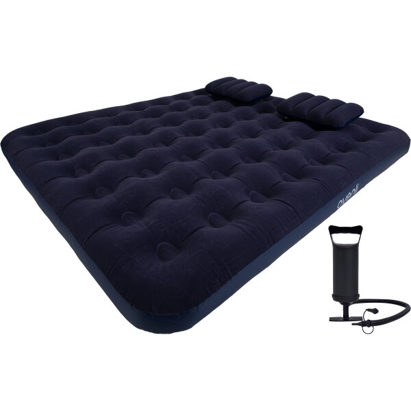 Avenli Luftmatratze Camping CloudCoil blau mit Kissen und Handpumpe 203x183x22cm