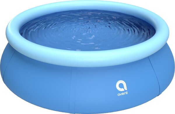 Avenli Prompt Set 240 x 63 cm Quick Up Pool mit aufblasbarem Ring, ohne Zubehör, blau
