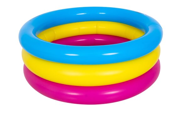 SunClub Planschbecken aufblasbarer 3-Ring Baby Pool Ø 76x25 cm