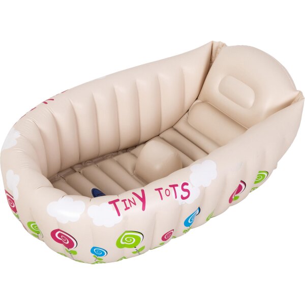 SunClub Baby-Planschbecken aufblasbare Baby-Badewanne „Tiny Tots“ 91 x 61 x 29 cm