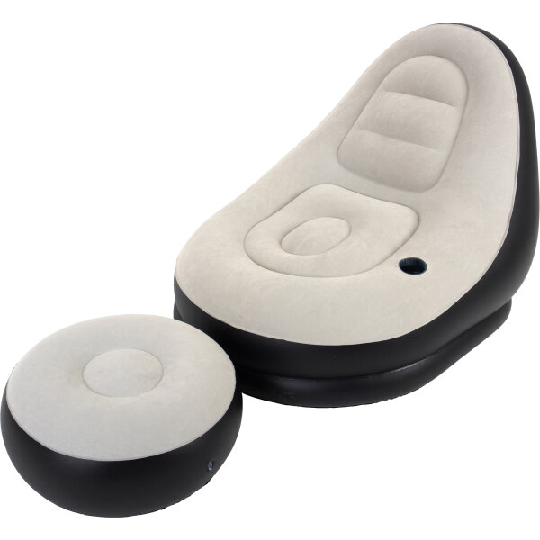 Avenli aufblasbarer Lounge Sessel mit Hocker 125x100x85 cm