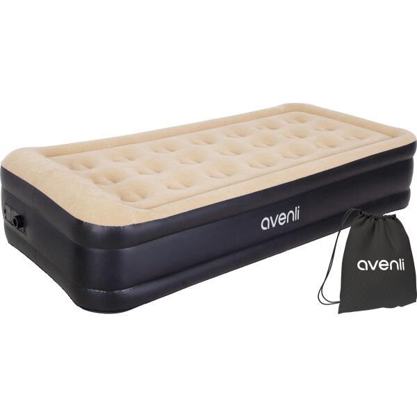 Avenli selbstaufblasendes Luftbett 196 x 97 x 47 cm mit eingebauter Pumpe