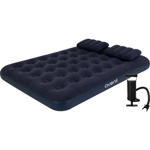 Avenli aufblasbares Luftbett / Campingmatratze Set 191 x 137 x 22 cm, inklusive Kissen &Luftpumpe