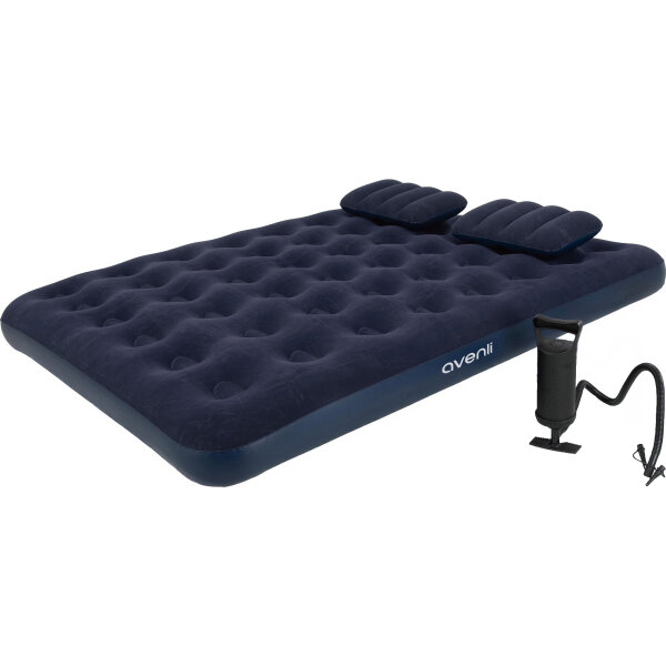 Avenli aufblasbares Luftbett / Campingmatratze Set 203 x 152 x 22 cm, inklusive 2 Kissen und Luftpumpe