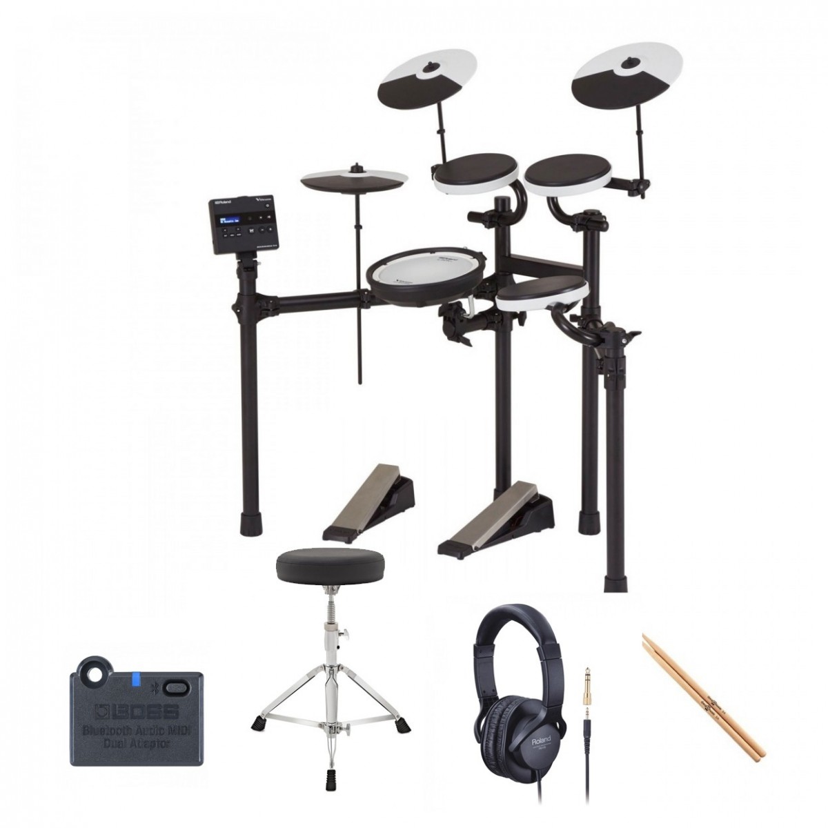 Roland TD-02KV V-Drums Elektronisches Schlagzeug Premium Bundle
