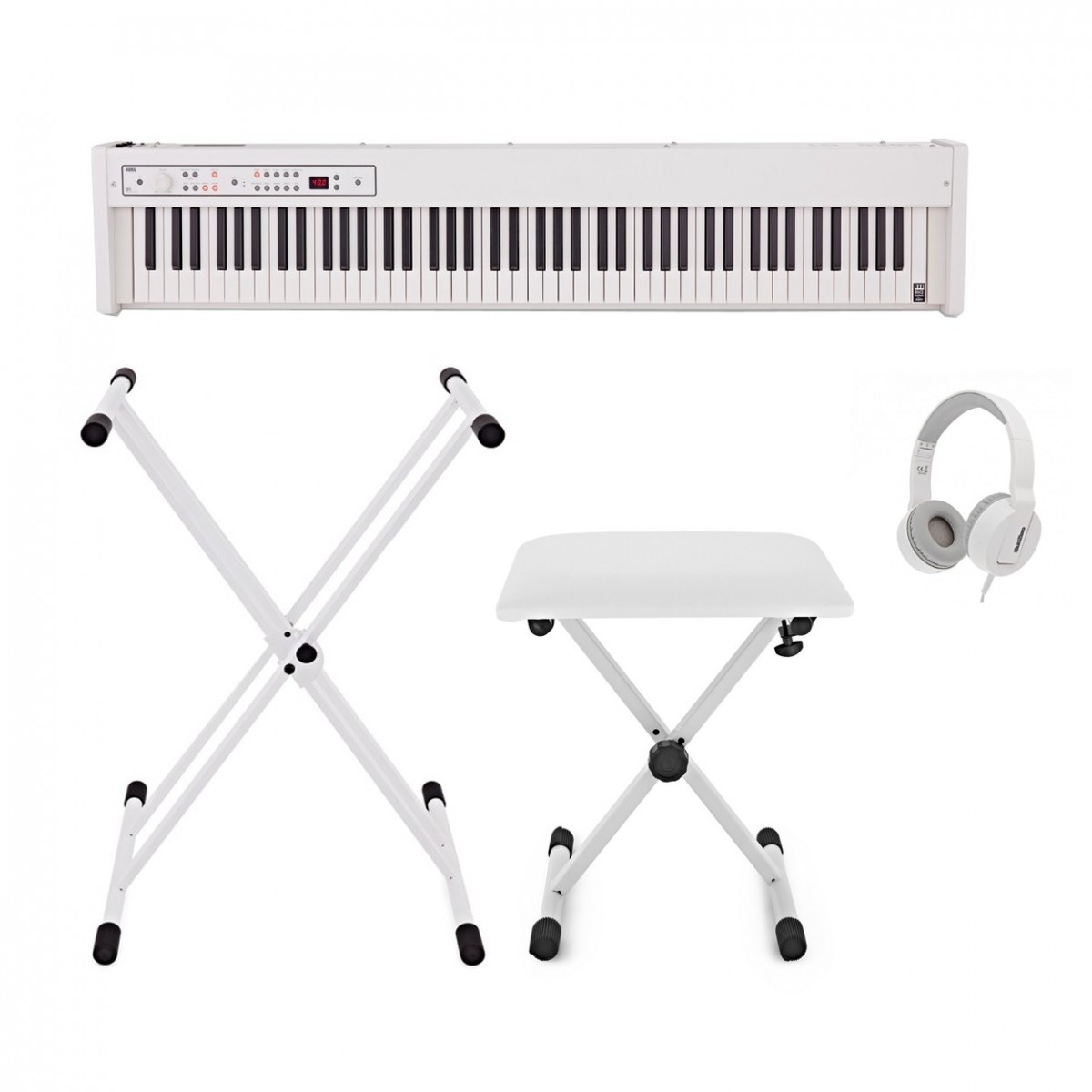 Korg D1 Digital Piano Paket Weiß