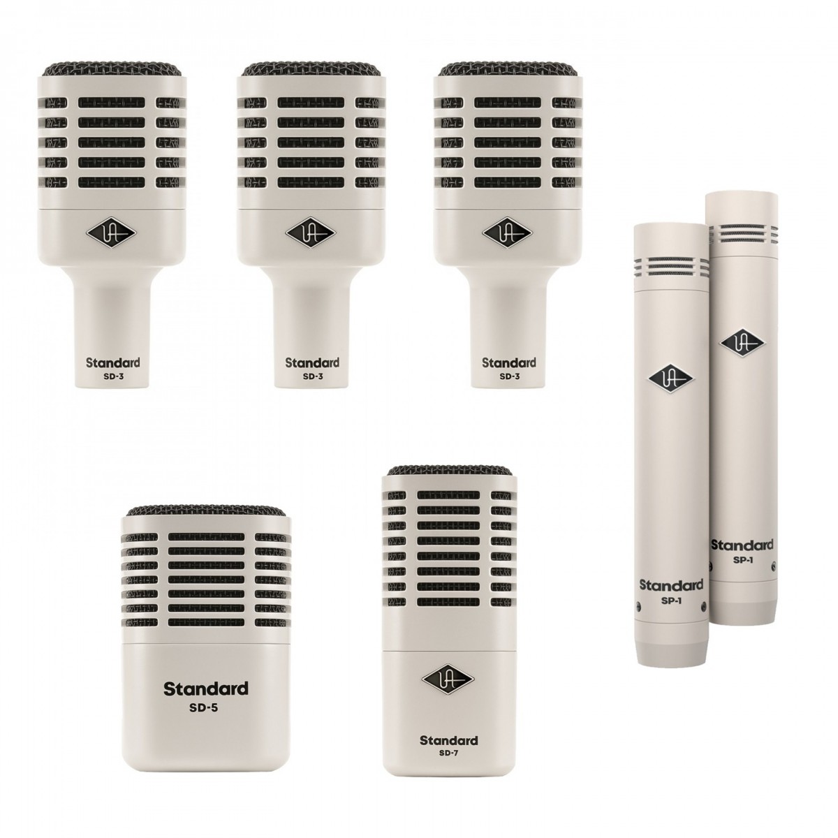 Universal Audio Studio-Schlagzeug-Mikrofon-Set mit Hemisphären-Modellierung (7 Stück)