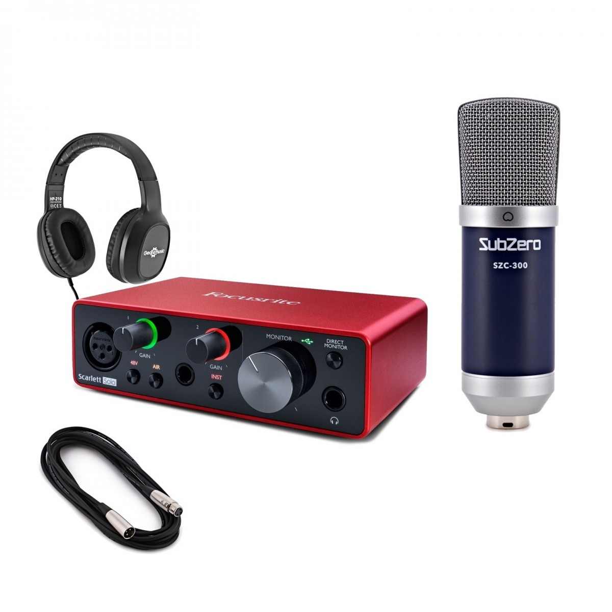 Focusrite Scarlett Solo (3. Generation) Vocal Recording Pack