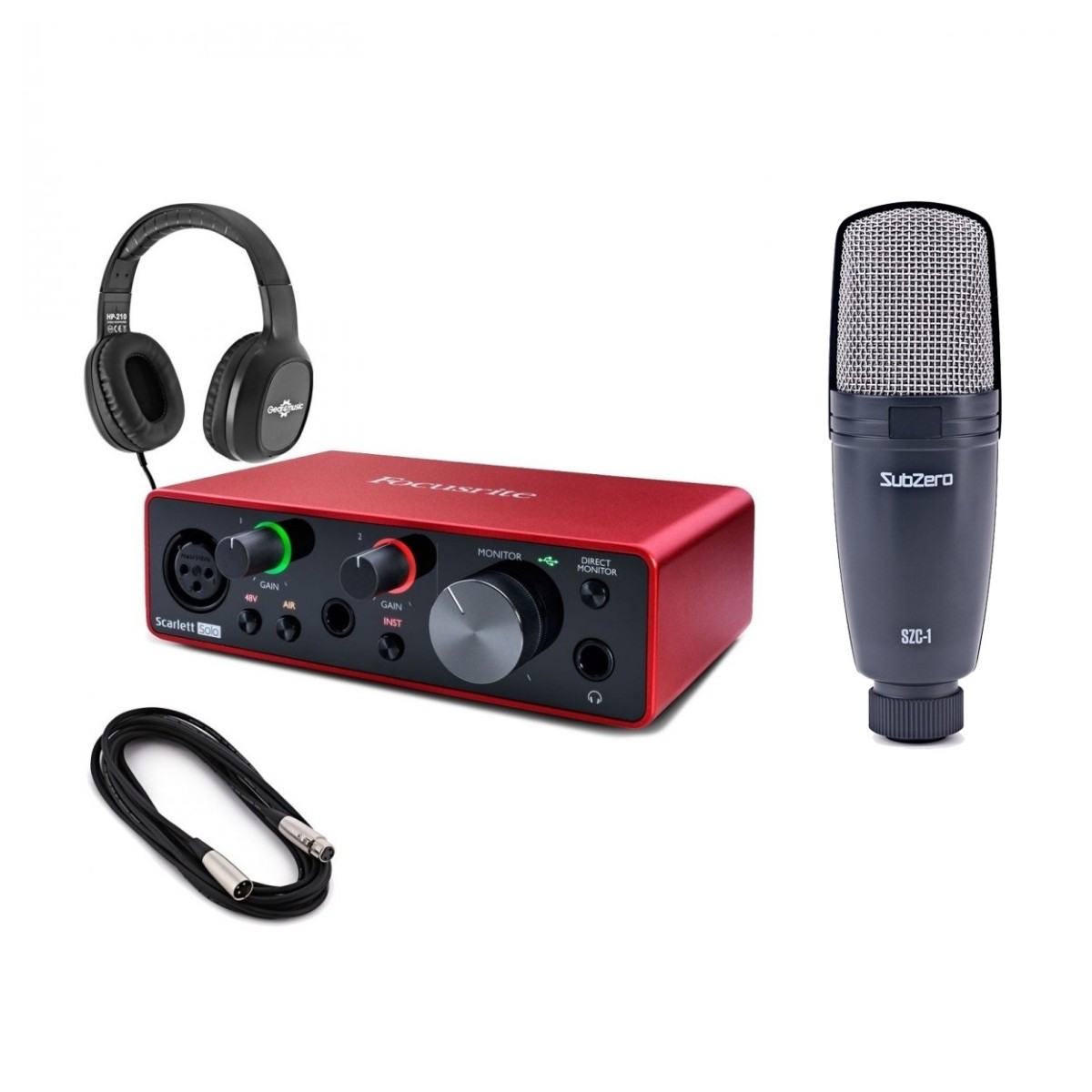 Focusrite Scarlett Solo (3. Generation) Vocal Recording Pack