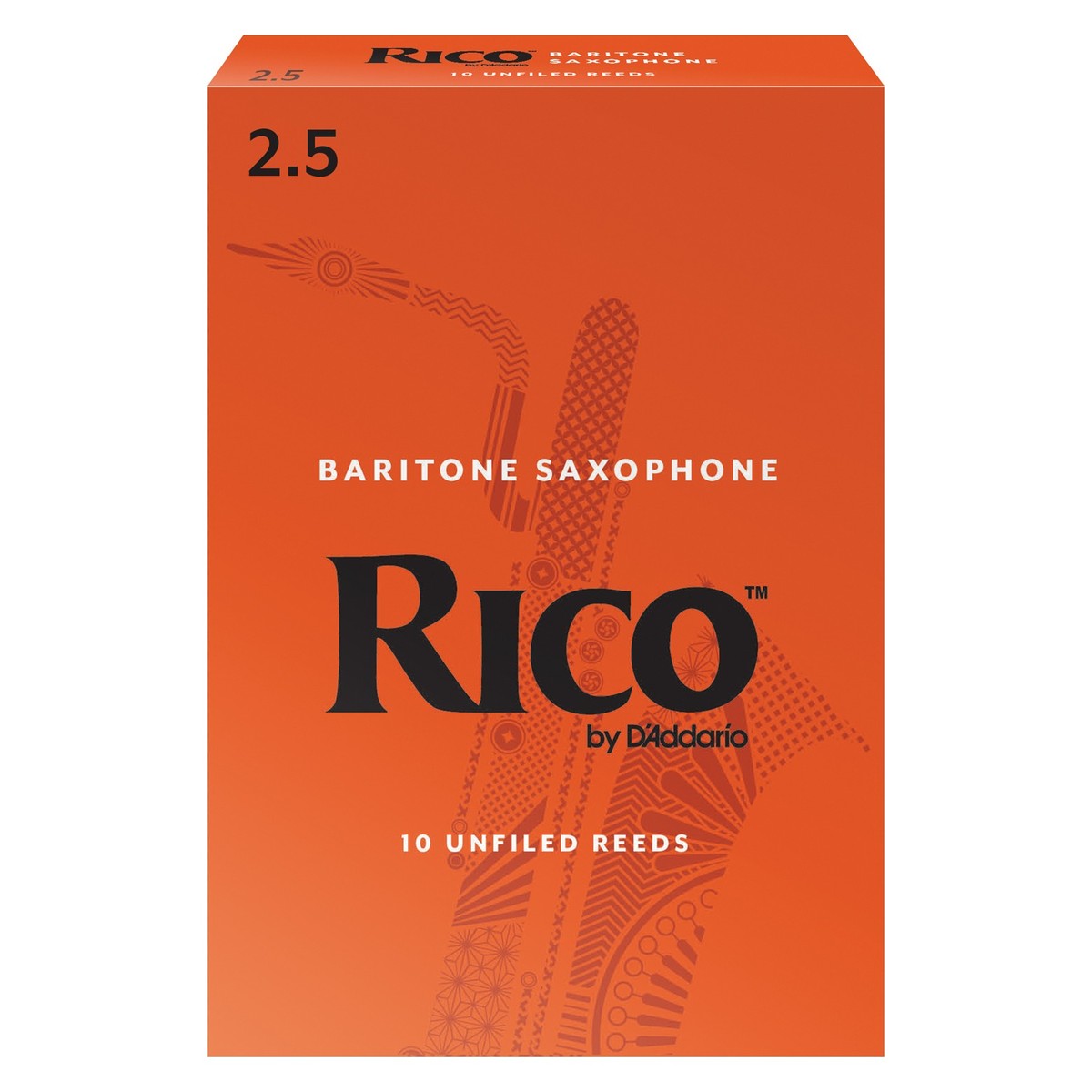 Rico by DAddario Bariton Saxophon Rohrblatt 2.5 (10 Pack)