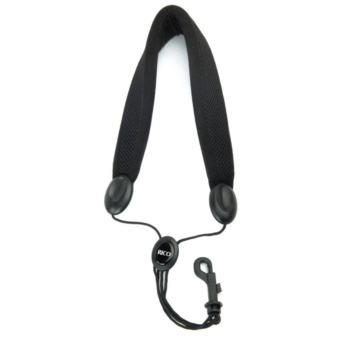 Rico gepolsterte Saxophon Strap schwarz mit Kunststoff-Karabinerhaken