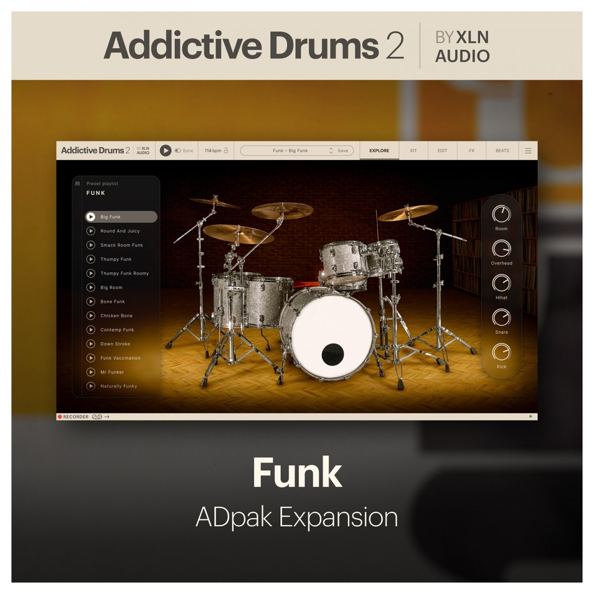 Addictive Drums 2: Funk ADpak