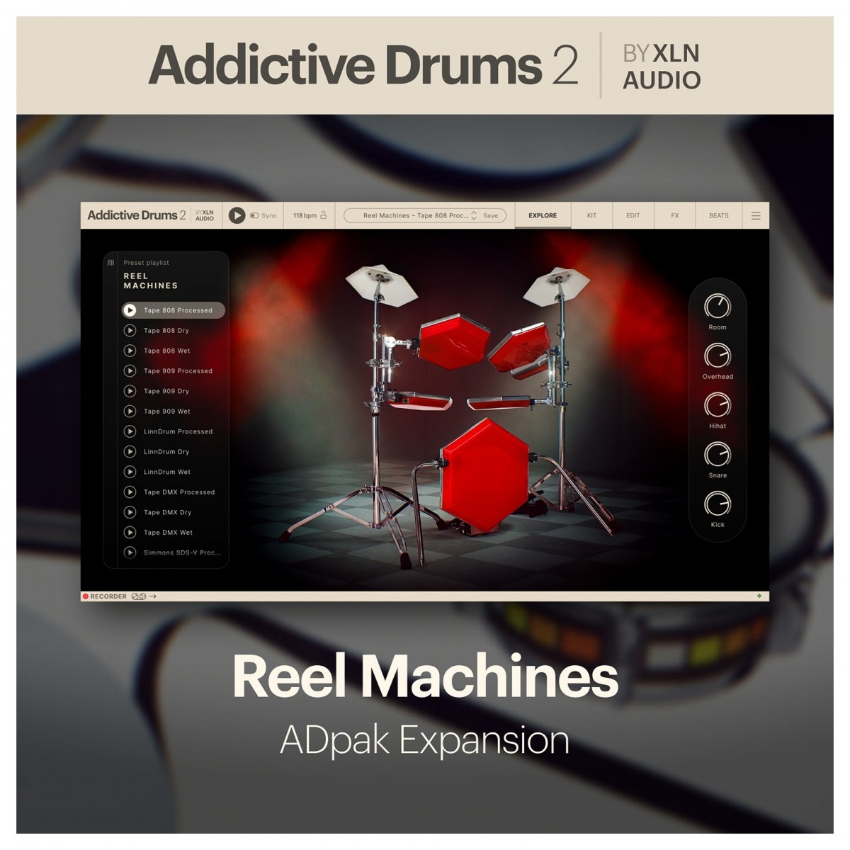 Addictive Drums 2: Reel Machines ADpak