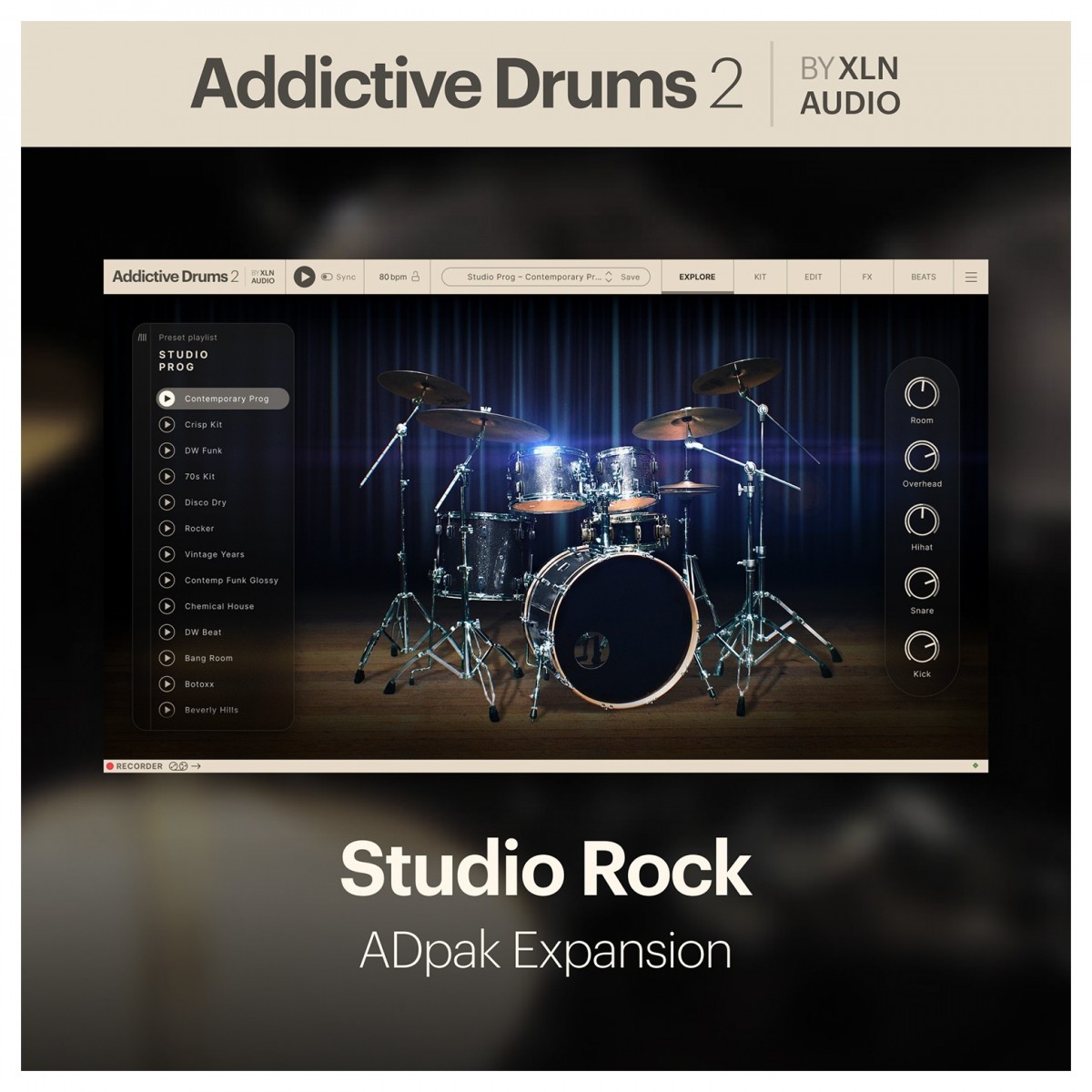 Addictive Drums 2: Studio Rock ADpak