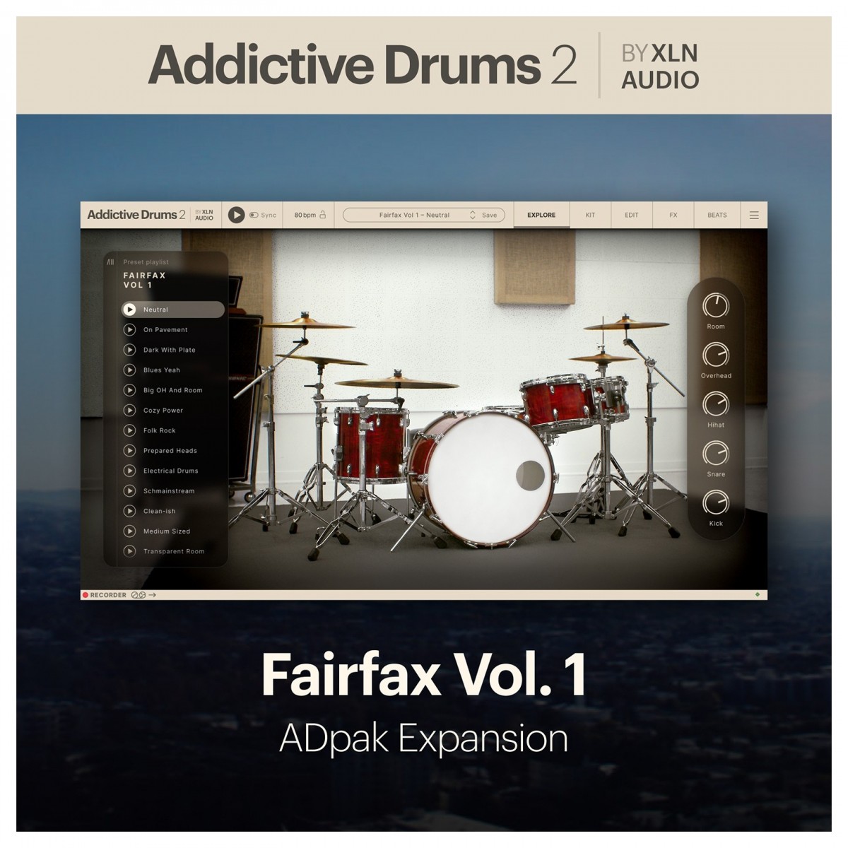 Addictive Drums 2: Fairfax Vol. 1 ADpak