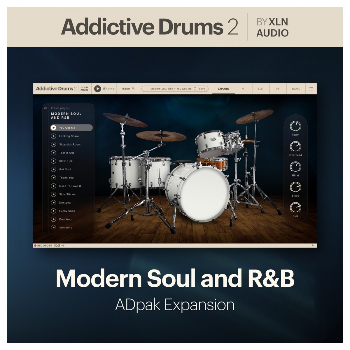 Addictive Drums 2: Modern Soul and R&B ADpak