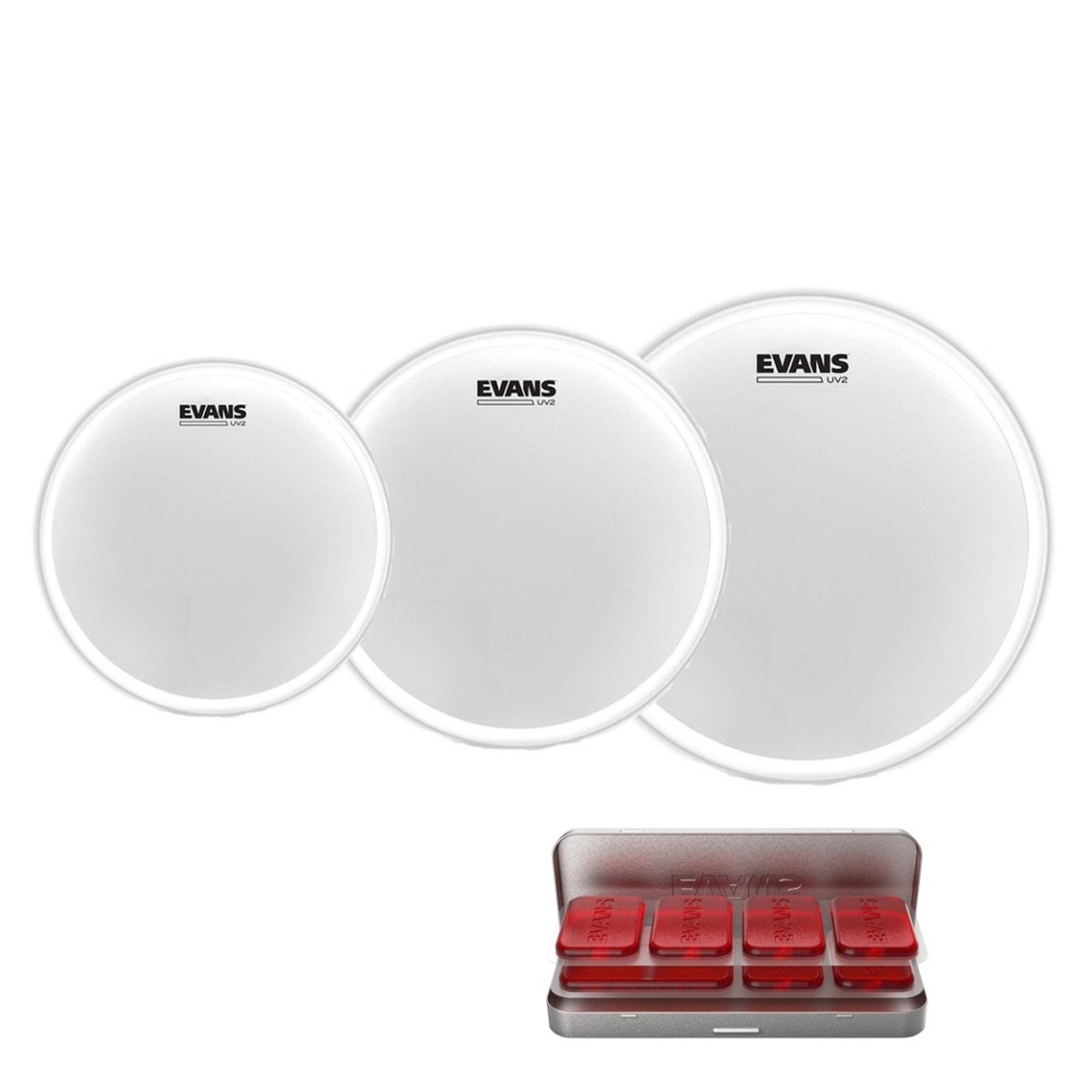 Evans UV2-beschichtetes Standard-Tom-Pack 12' 13' 16' Köpfe & EQ PODS-Pack