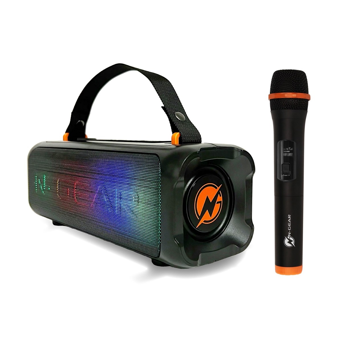 N-Gear Blazooka 703 Tragbarer Bluetooth Karaoke-Lautsprecher schwarz