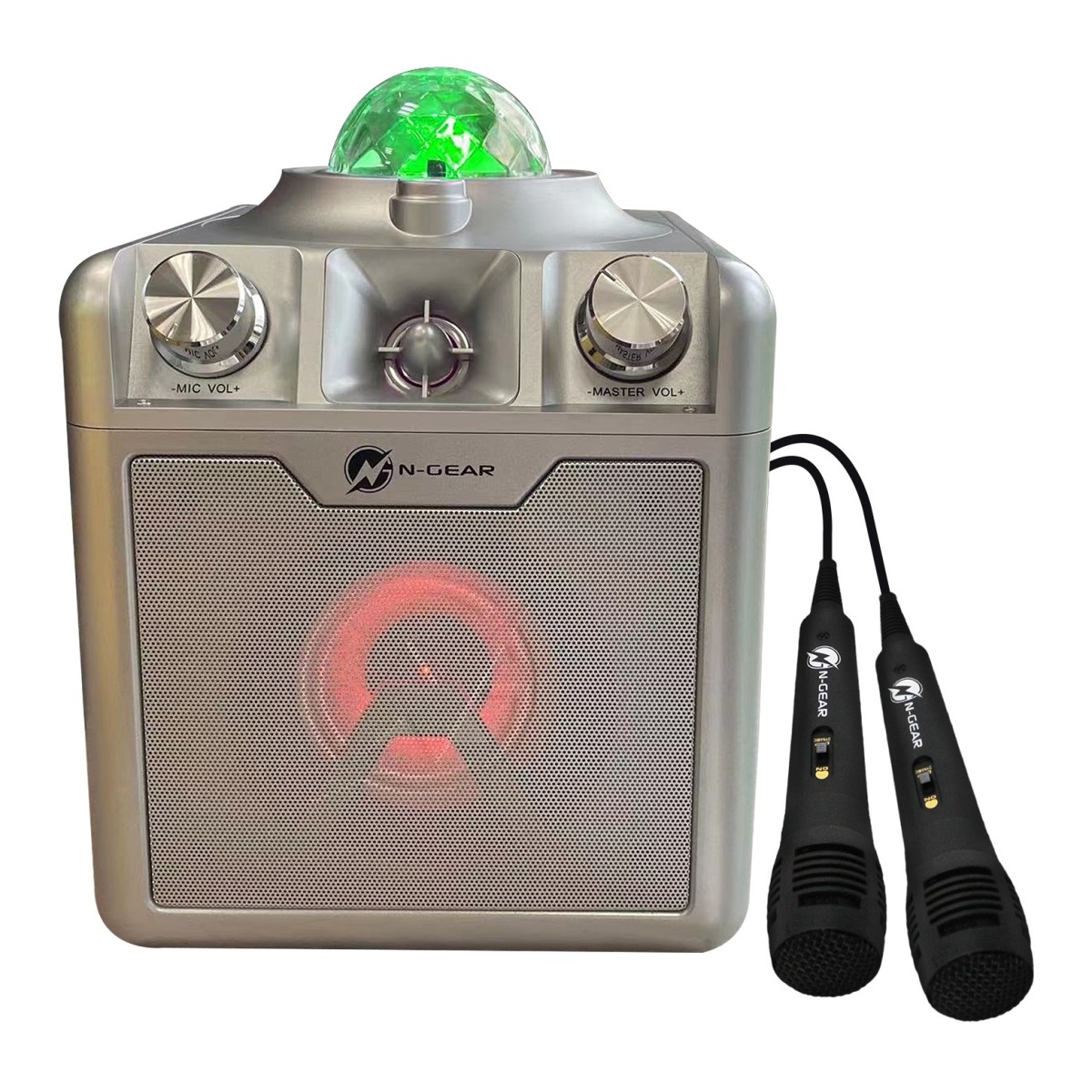 N-Gear Disco Star 710 Tragbarer Karaoke-Lautsprecher Silver