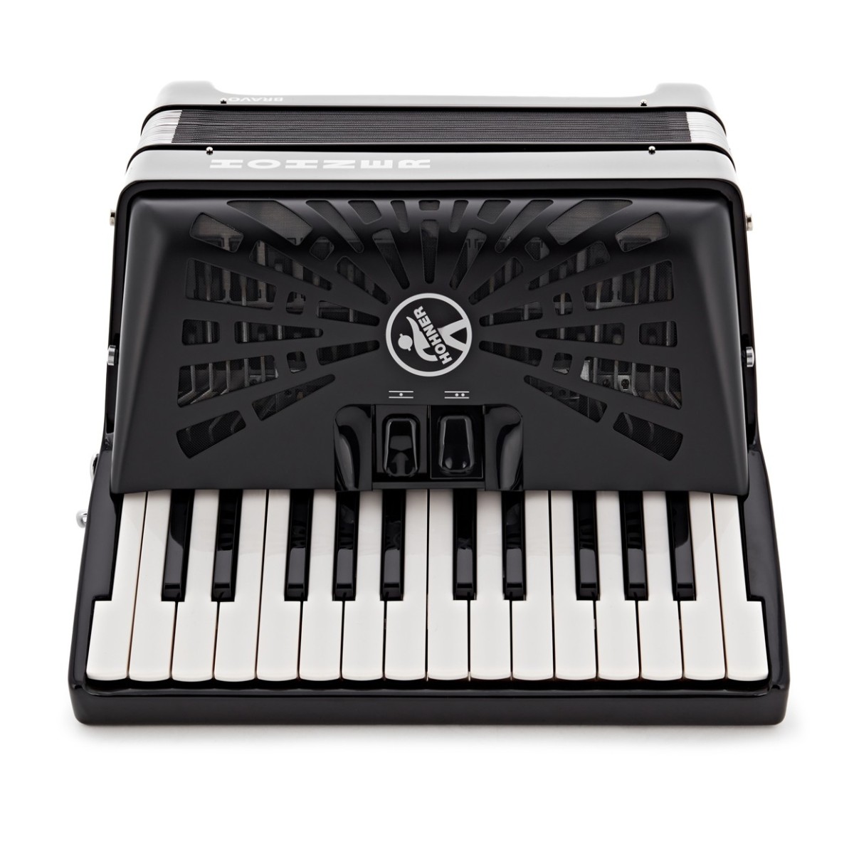 Hohner Bravo II 48 Silent Key Akkordeon schwarz