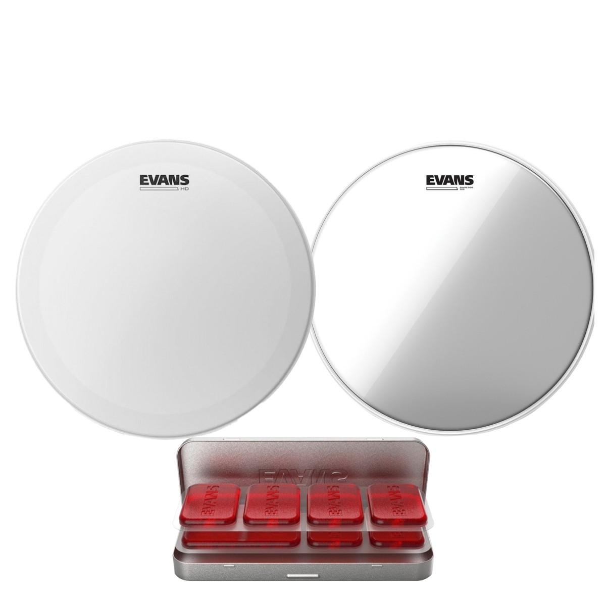 Evans HD-Beschichtung Snare Drum Hazy 300 & Equalizer PODS Pack 14