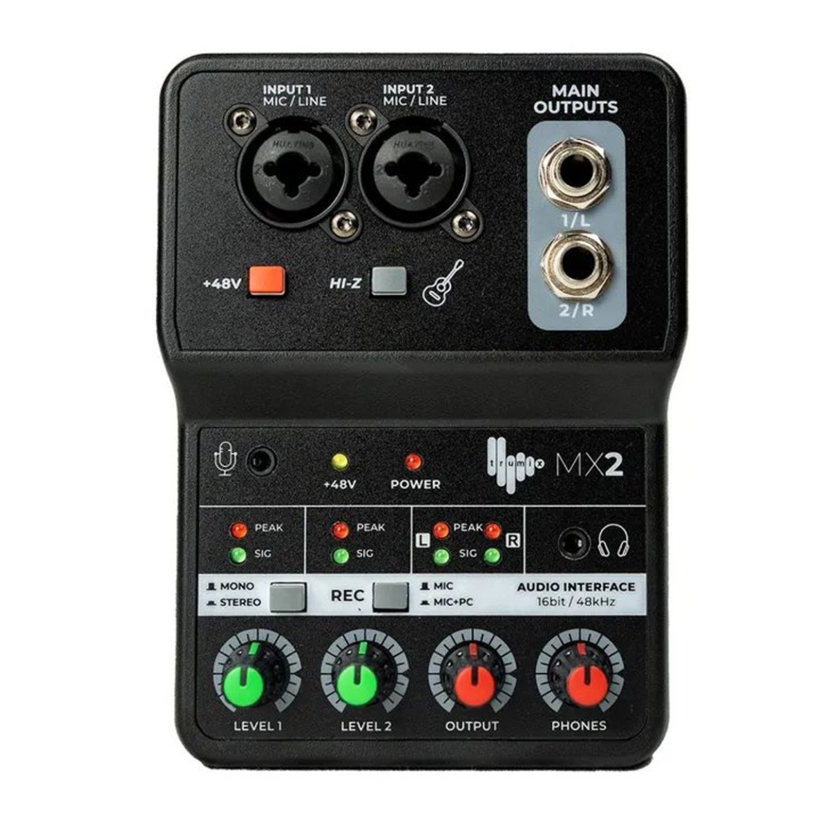 Trumix TM-USB-MX2 2-Kanal-USB-Mischpult