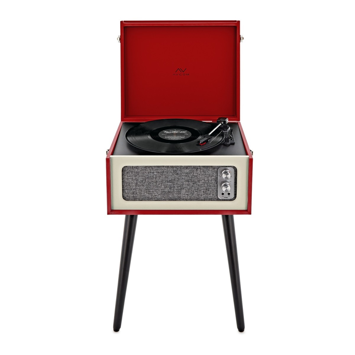 AVCOM Stehende Plattenspieler mit Bluetooth Rot