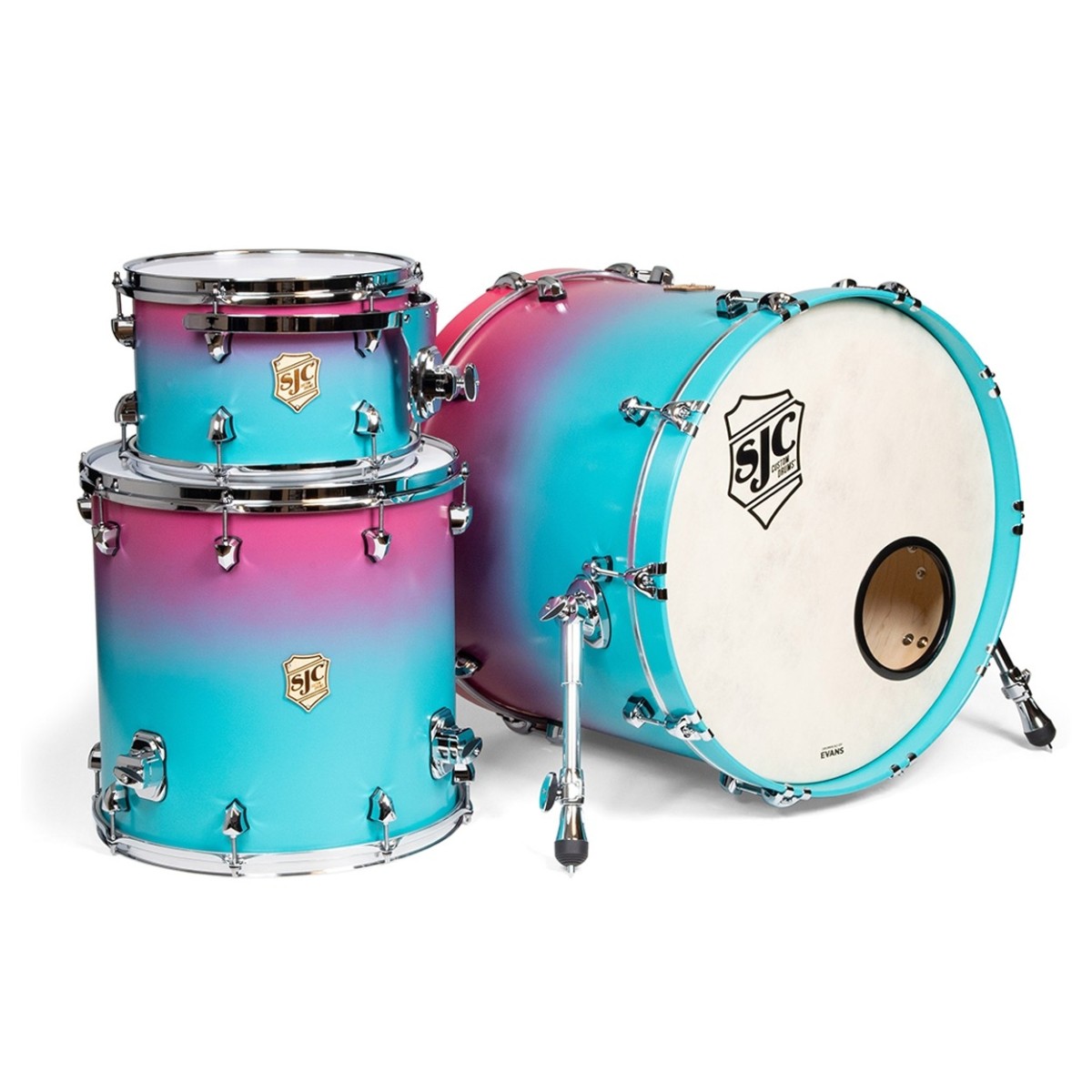 SJC Drums Colour Rush 3pc Kesselsatz Aqua Punch