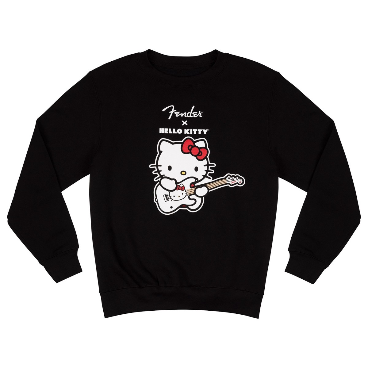 Fender x Hello Kitty Logo-Sweatshirt mit Rundhalsausschnitt schwarz S