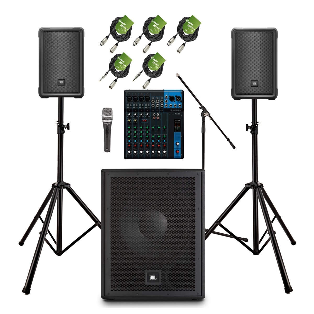 JBL IRX108BT Komplettes PA-System-Bundle