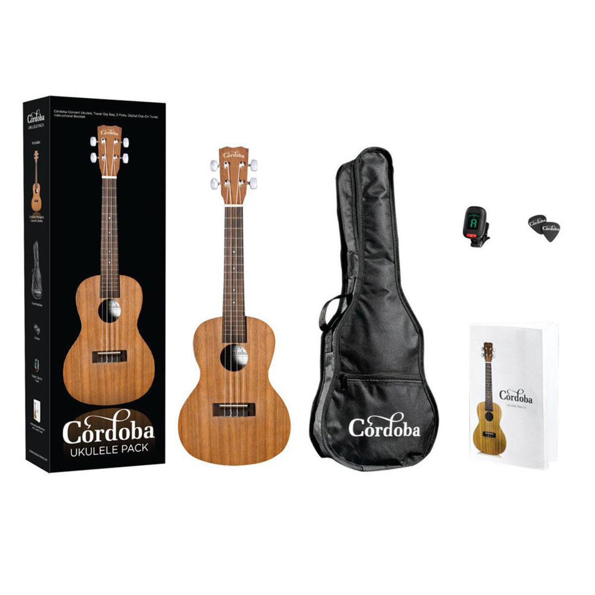Cordoba UP100 Komplettpaket für Concert-Ukulele