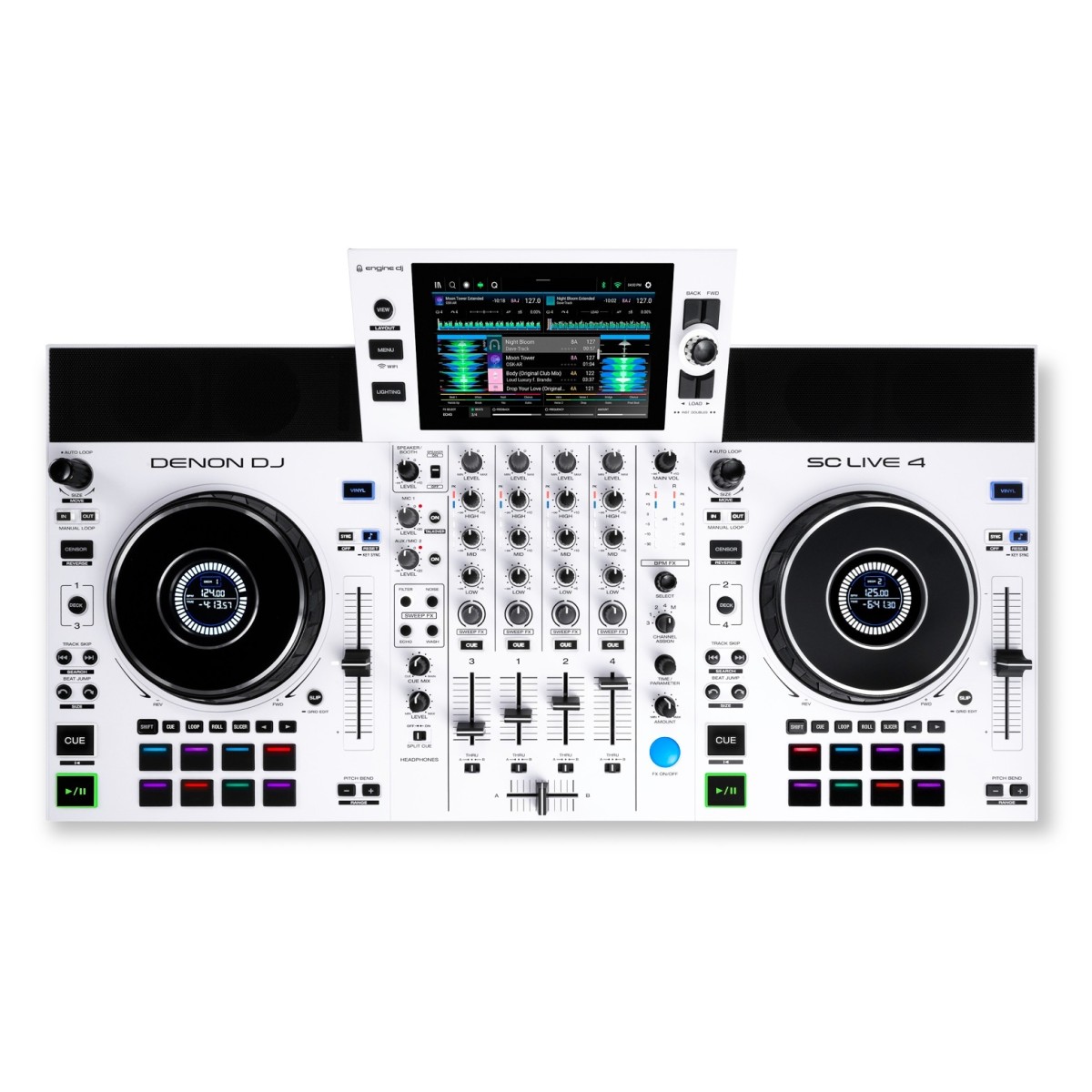 Denon DJ SC Live 4 Standalone DJ Controller weiß