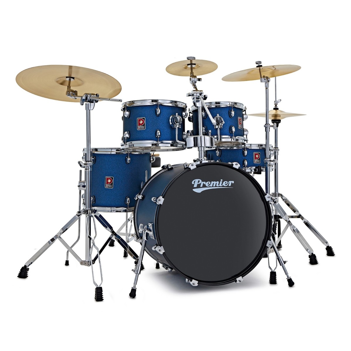 Premier Revolution 20' 5er-Schlagzeug-Bundle Blue Stardust