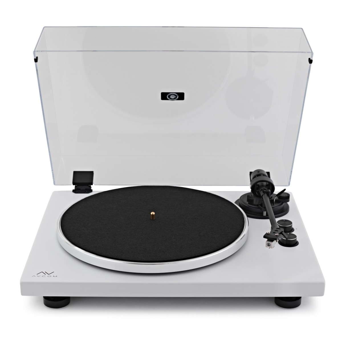 AVCOM Bluetooth Gürtel- -Plattenspieler mit „ '-Nadel weiß Drive Audio-Technica