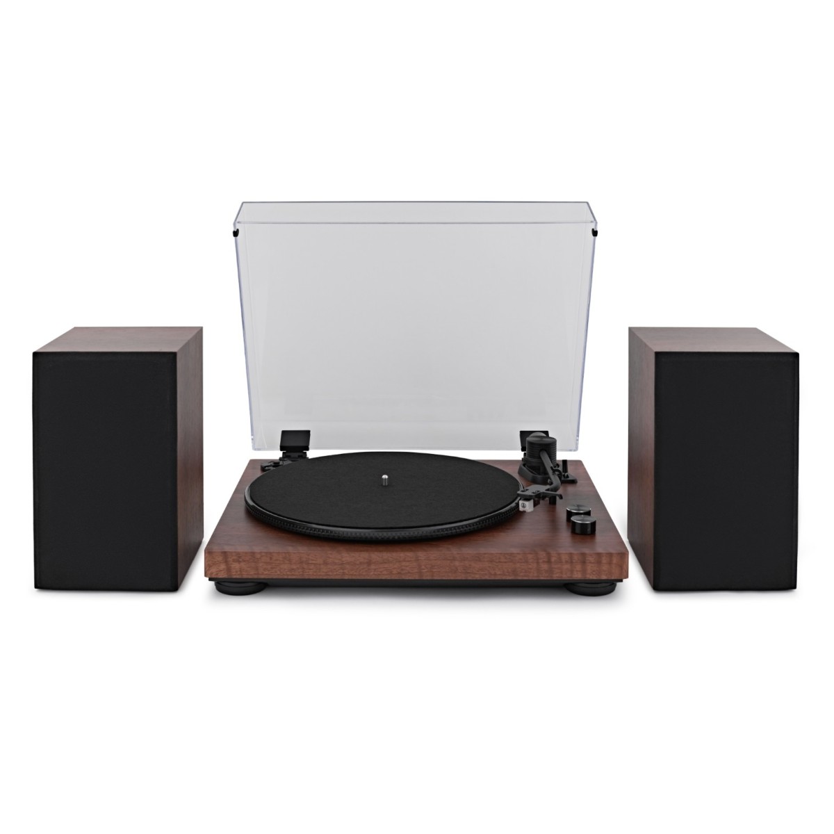 AVCOM Bluetooth Plattenspieler-System mit „ '-Nadel Walnussholz Audio-Technica