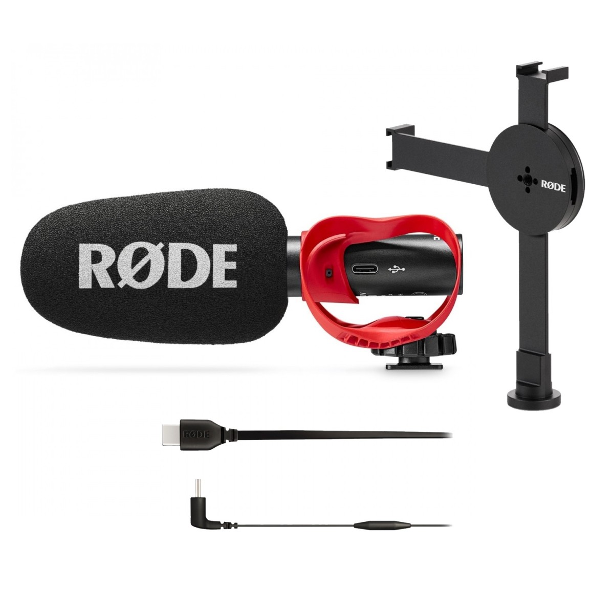 Rode VideoMic GO II mit Rode MagnetischerHalterung für MagSafe-Telefone
