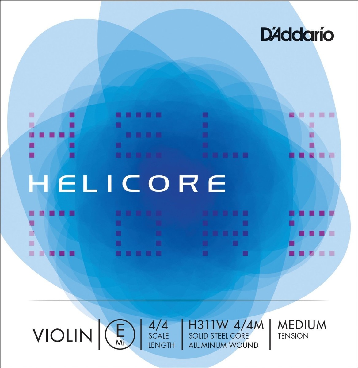 DAddario Helicore Violine E-Saite Aluminium umsponnen 4/4 Größe mittel