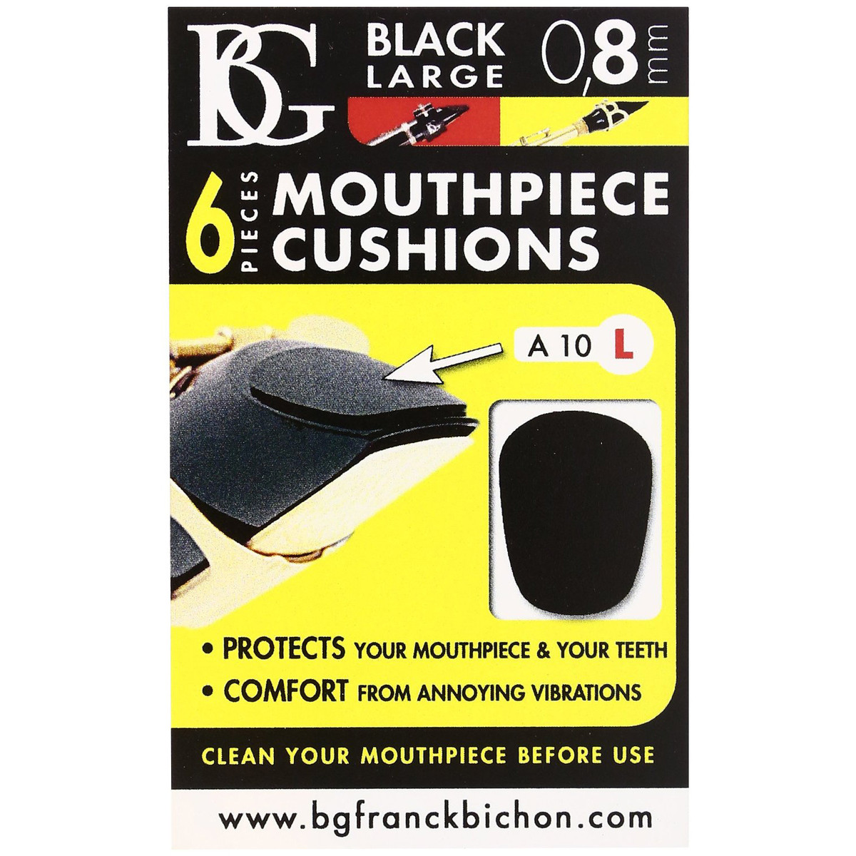 BG Saxophon- und Klarinetten-Mundstückkissen groß 08mm (6er Pack)